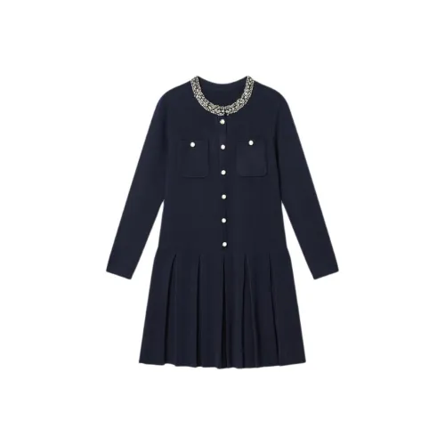 Goodland Длинное платье с длинными рукавами женское темно-синий