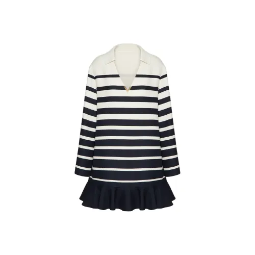 Valentino SS24 Длинное платье с длинными рукавами цвет слоновая кость женское