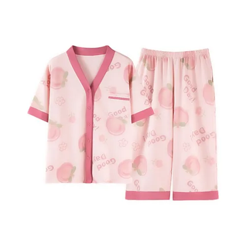 Городская красота Короткий рукав Платье Женское Светло-розовое