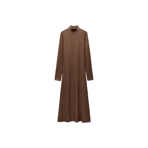 ZARA Длинное платье с длинными рукавами женское