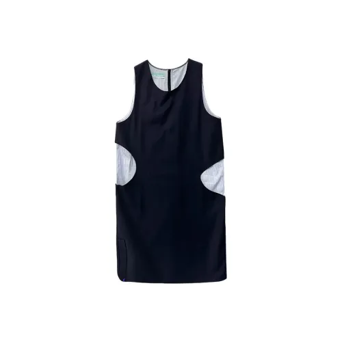 HOWL STUDIO Темно-синий Женские Платья без рукавов