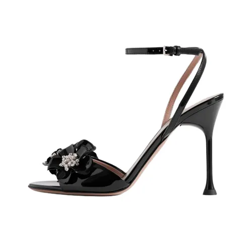 Valentino One Ремень Сандалии 10 см Женские Черные