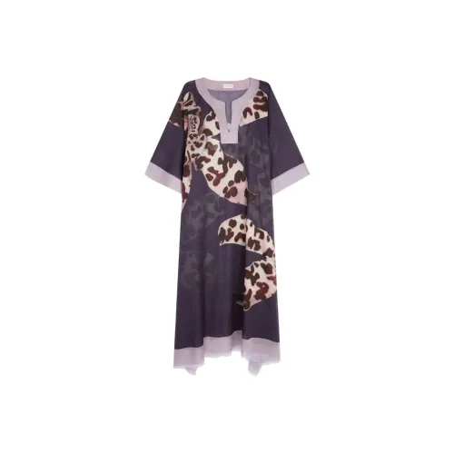 DRIES VAN NOTEN Темно-фиолетовый Женские Платья с Коротким Рукавом