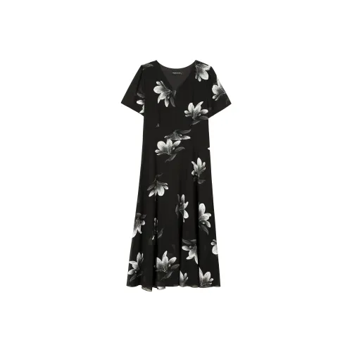 EIDOLON GRAIN Black Женские Короткие Платья с Рукавами