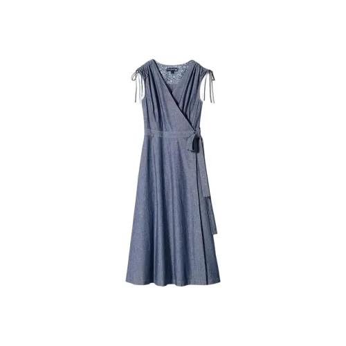 UNIQLO X Ines de la Fressange Темно-синий Женские Платья без рукавов