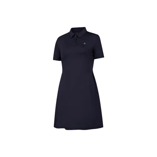 QIAODAN Короткий рукав Платье Женское Nova Синий