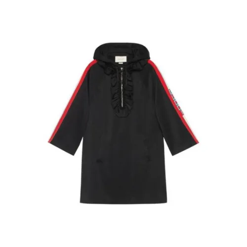 GUCCI SS24 Длинное платье с длинными рукавами женское черное