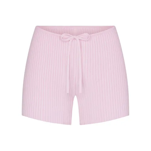 SKIMS FW24 Свитер KNIT Короткий Повседневный Шорты Женские Детский Розовый Светло-Розовый