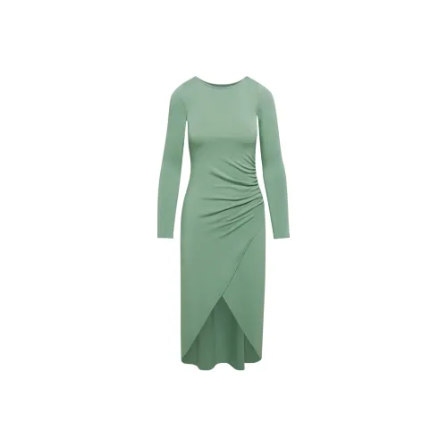 ARITZIA WILFRED Estela Платье Длинное с длинными рукавами Женское Gallery Зеленый Зеленый Gallery