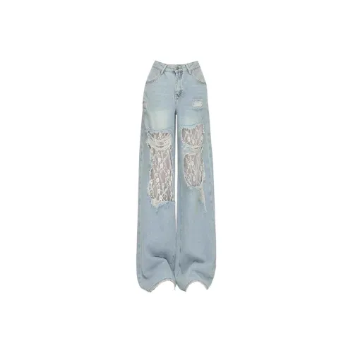 YEARNED Светло-синие женские джинсы