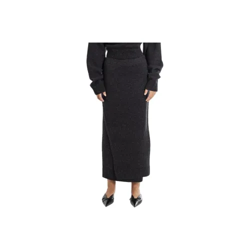Balenciaga KNIT Длинная Юбка Стандартная Женская Темно-Серый