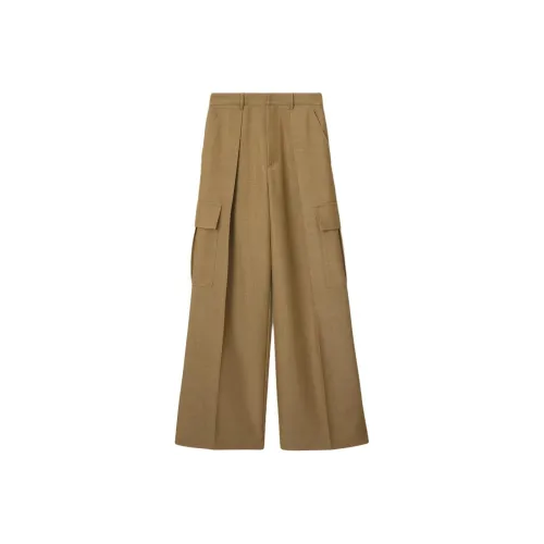 Burberry Шерсть Cargo Trousers Брюки карго Женские Бежевый