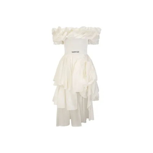 ARTE PURA Короткий рукав Платье Женское Бежевый