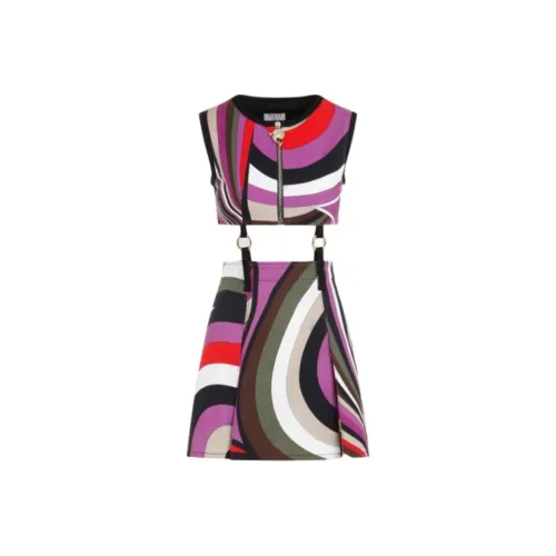 EMILIO PUCCI Многоцветные Женские Платья без рукавов