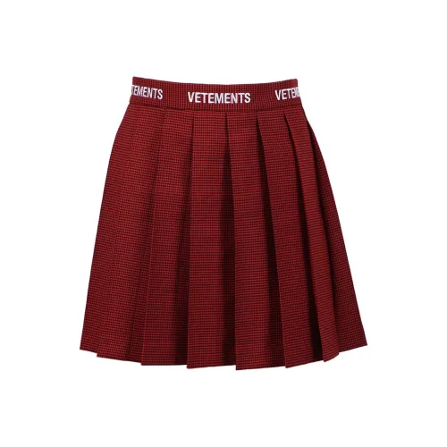 Vetements Red Женские Повседневные Короткие Юбки