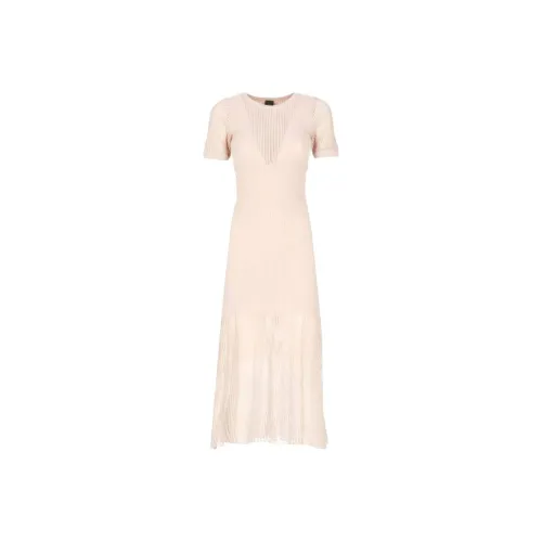 PINKO Розовые Женские Платья с Короткими Рукавами