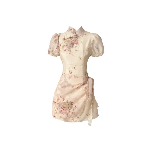 TUSHIFEI Короткий рукав Платье Женское Изображение Цвет