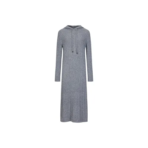 JZ. ANNAKRO Длинное платье с длинными рукавами женское светло-серое