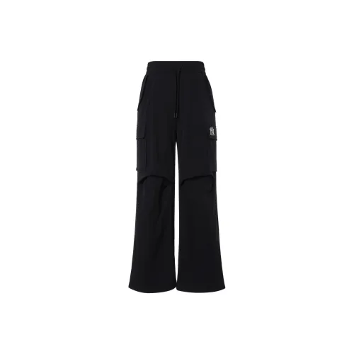 Mlb Base Logo New York Yankees BASIC Нью-Йорк Янкис Woven Pants Брюки карго Женские Черный