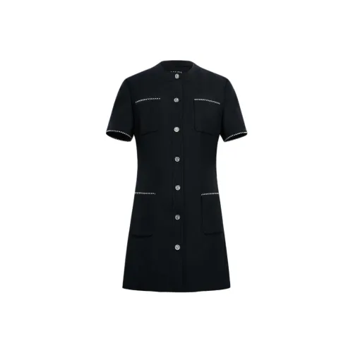 KARL LAGERFELD Короткий рукав Платье Женское Черное