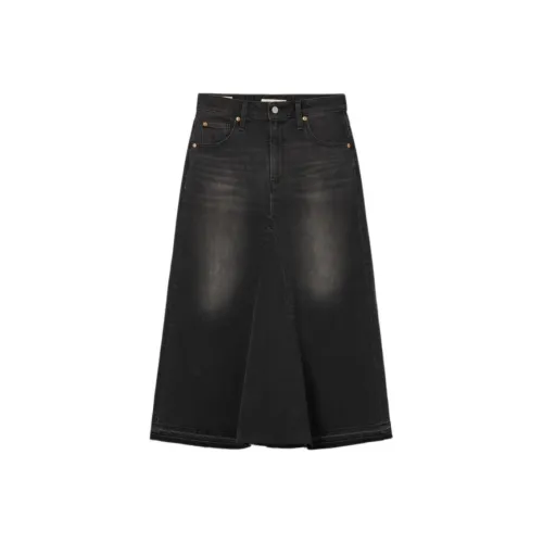 Levi's Деним Длинная Юбка Женская Дымчатый Серый