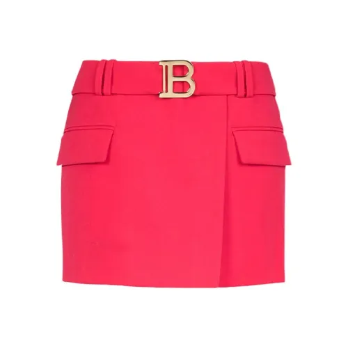 BALMAIN Красный Женские Повседневные Короткие Юбки