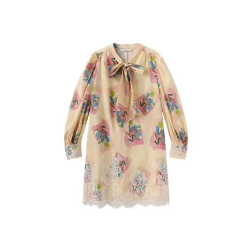 Tanni Длинное платье с длинными рукавами женское бежевый