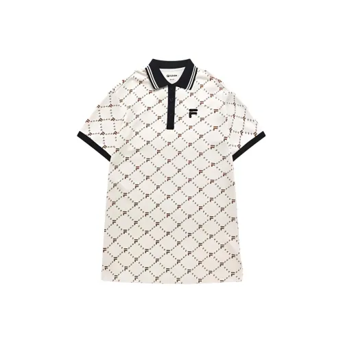 FILA FUSION FOB series Короткий рукав Платье Женское Цвет молочной шоколадной