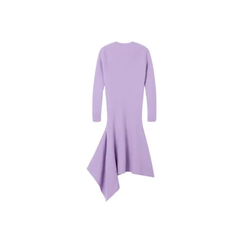 JIL SANDER Фиолетовый Женские Длинные Платья с Рукавами