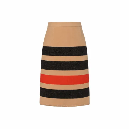 Burberry Повседневный Длинный Юбка Женские CAMEL