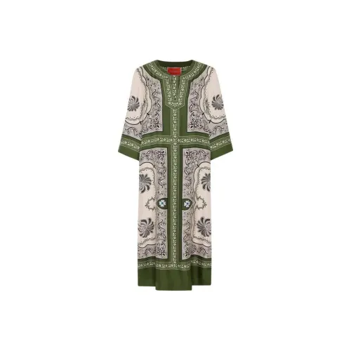 La DOUBLEJ. Длинное платье с длинными рукавами женское зеленое