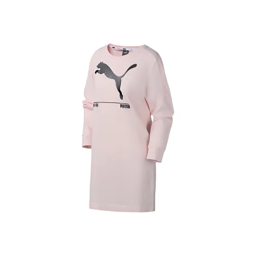 PUMA Розовый Женские Длинные Платья с Рукавами