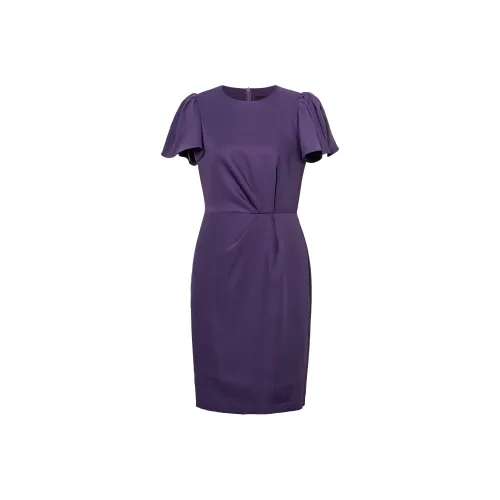 ROEYSHOUSE Короткий рукав Платье Женское Фиолетовое