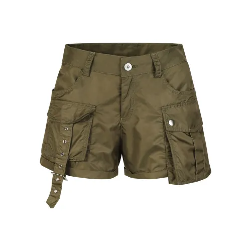 Guuka Hero Повседневные шорты Женские Армейский зеленый
