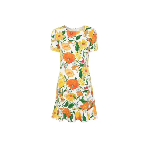 Stella McCartney SS24 Короткое платье с короткими рукавами женское многоцветное