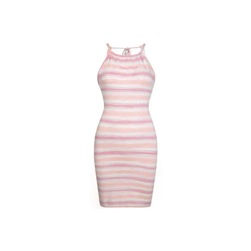 Guuka Hero Без рукавов Платье Женское Розовое