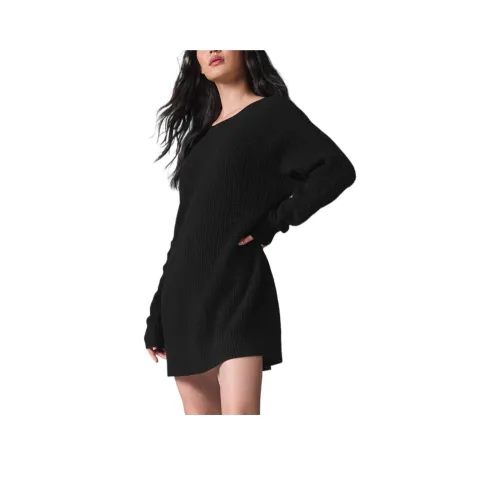 Alo Yoga Кашемир Плюшевый Waffle Платье Длинное с Длинными Рукавами Женское