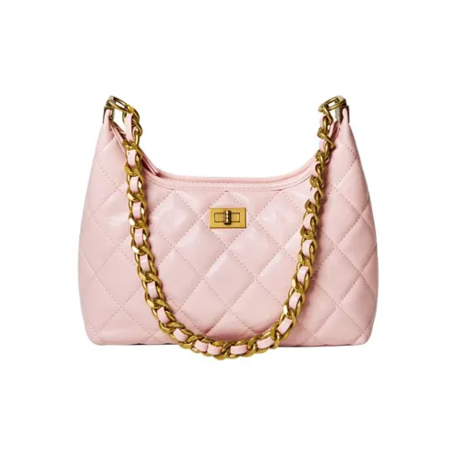 15 MINS Синтетическая кожа Через плечо Подмышечный Сумка на плечо Женская Розовая Серебряная