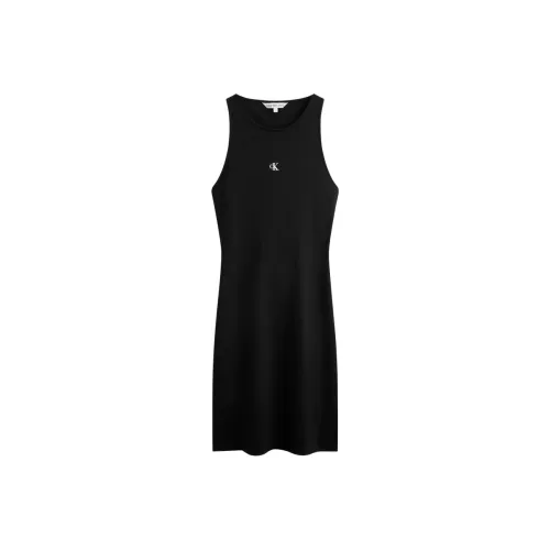 Calvin Klein SS24 Series BEH Космический черный Женские Платья без рукавов