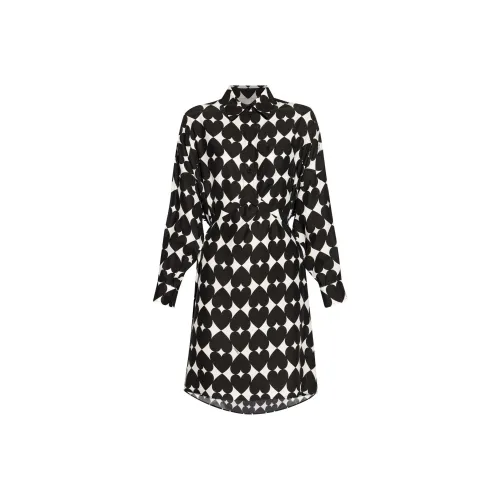 MOSCHINO Длинное платье с длинными рукавами женское черное