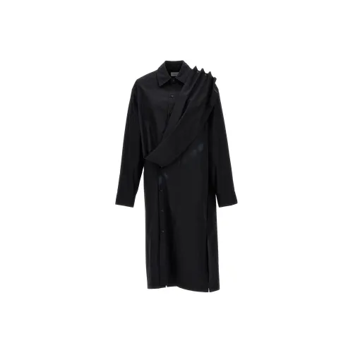 Lemaire Длинное платье с длинными рукавами женское черное