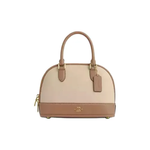 COACH Кожа Сумка Средний Женский Айвори Серый Умбра