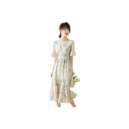 Love Elaine Летний Короткий Рукав Платье Женское Изображение Цвет