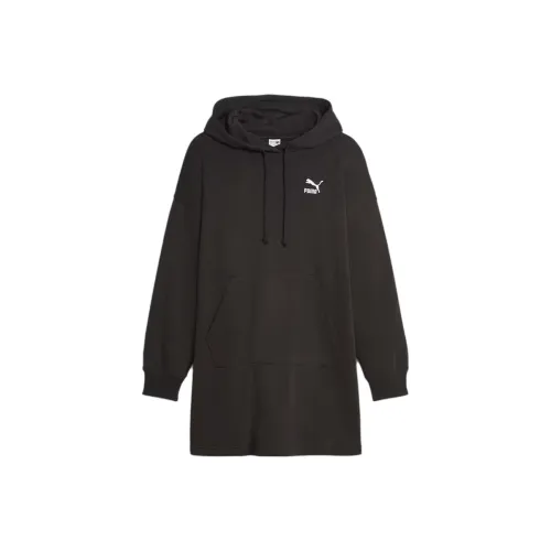 PUMA Intl High Черное Женское Длинное Платье с Рукавами