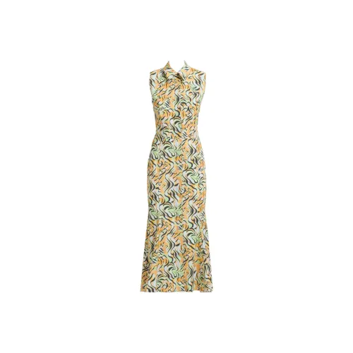 MARNI Без рукавов Платье Женское Желтый Зеленый