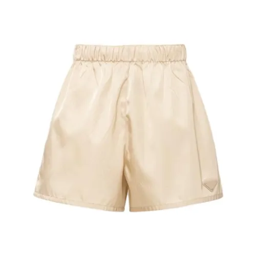 PRADA RE Нейлон Шорты Повседневные шорты Женские Пустыня Бежевый