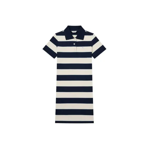 HAZZYS Короткое платье с короткими рукавами женское темно-синее