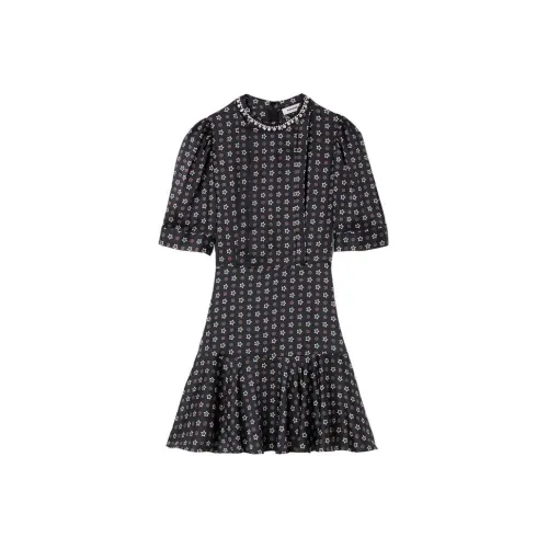 SANDRO Black Женские Короткие Платья с Рукавами