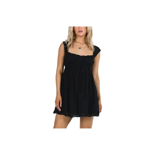 PRINCESS POLLY CARLITA Мини Платье Без рукавов Платье Женское Черное Черное