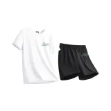 Белый (Good Luck Summer Логотип на груди) + Черный (Good Luck Summer Логотип на штанах)
